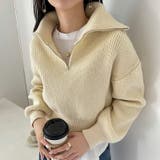 ニットセーター ハーフジップニット ショートニットプルオーバー | COCOMOMO | 詳細画像17