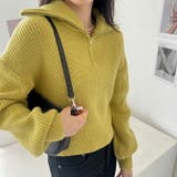 ニットセーター ハーフジップニット ショートニットプルオーバー | COCOMOMO | 詳細画像2