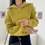 ニットセーター ハーフジップニット ショートニットプルオーバー | COCOMOMO | 詳細画像4