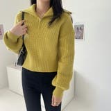 ニットセーター ハーフジップニット ショートニットプルオーバー | COCOMOMO | 詳細画像5