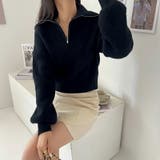 ニットセーター ハーフジップニット ショートニットプルオーバー | COCOMOMO | 詳細画像9