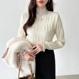 新色登場！裏起毛シャーリングブラウス ハイネックブラウス オフィスカジュアル | COCOMOMO | 詳細画像3 