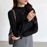 新色登場！裏起毛シャーリングブラウス ハイネックブラウス オフィスカジュアル | COCOMOMO | 詳細画像9 