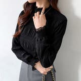 新色登場！裏起毛シャーリングブラウス ハイネックブラウス オフィスカジュアル | COCOMOMO | 詳細画像11 