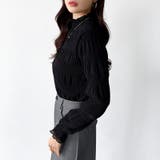 新色登場！裏起毛シャーリングブラウス ハイネックブラウス オフィスカジュアル | COCOMOMO | 詳細画像13 