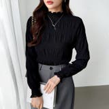 新色登場！裏起毛シャーリングブラウス ハイネックブラウス オフィスカジュアル | COCOMOMO | 詳細画像15 