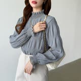 新色登場！裏起毛シャーリングブラウス ハイネックブラウス オフィスカジュアル | COCOMOMO | 詳細画像16 