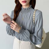 新色登場！裏起毛シャーリングブラウス ハイネックブラウス オフィスカジュアル | COCOMOMO | 詳細画像17 