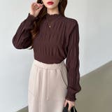 新色登場！裏起毛シャーリングブラウス ハイネックブラウス オフィスカジュアル | COCOMOMO | 詳細画像26 