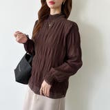 新色登場！裏起毛シャーリングブラウス ハイネックブラウス オフィスカジュアル | COCOMOMO | 詳細画像28 