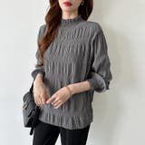 新色登場！裏起毛シャーリングブラウス ハイネックブラウス オフィスカジュアル | COCOMOMO | 詳細画像32 