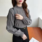 新色登場！裏起毛シャーリングブラウス ハイネックブラウス オフィスカジュアル | COCOMOMO | 詳細画像38 