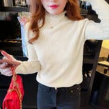 ニット フリルレースハイネック リブニットハイネックトップス | COCOMOMO | 詳細画像5 