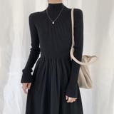 ハイネックニットワンピース ロングワンピース もちもちニット | COCOMOMO | 詳細画像2 