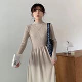 ハイネックニットワンピース ロングワンピース もちもちニット | COCOMOMO | 詳細画像9 