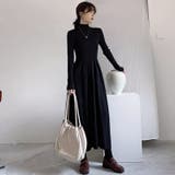 ハイネックニットワンピース ロングワンピース もちもちニット | COCOMOMO | 詳細画像7 