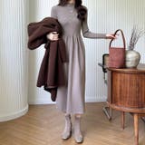 ハイネックニットワンピース ロングワンピース もちもちニット | COCOMOMO | 詳細画像13 