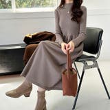 ハイネックニットワンピース ロングワンピース もちもちニット | COCOMOMO | 詳細画像17 