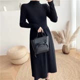 ハイネックニットワンピース ロングワンピース もちもちニット | COCOMOMO | 詳細画像4 