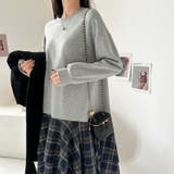 ワンピース 裏起毛ティアードワンピース チェック柄ドッキングワンピース | COCOMOMO | 詳細画像14