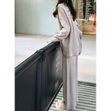 セットアップ ニットセットアップ ハイネックフレアパンツ上下セット | COCOMOMO | 詳細画像13