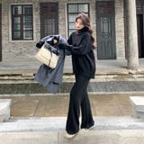 セットアップ ニットセットアップ ハイネックフレアパンツ上下セット | COCOMOMO | 詳細画像20