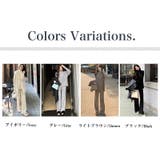 セットアップ ニットセットアップ ハイネックフレアパンツ上下セット | COCOMOMO | 詳細画像22