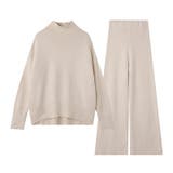 セットアップ ニットセットアップ ハイネックフレアパンツ上下セット | COCOMOMO | 詳細画像24