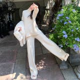 セットアップ ニットセットアップ ハイネックフレアパンツ上下セット | COCOMOMO | 詳細画像8