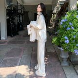 セットアップ ニットセットアップ ハイネックフレアパンツ上下セット | COCOMOMO | 詳細画像9