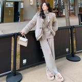 ライトブラウン | セットアップ ニットセットアップ ハイネックフレアパンツ上下セット | COCOMOMO