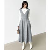 ジャンパースカート Vネックワンピース ワンピース | COCOMOMO | 詳細画像3