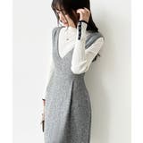 ジャンパースカート Vネックワンピース ワンピース | COCOMOMO | 詳細画像7