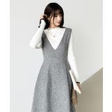 ジャンパースカート Vネックワンピース ワンピース | COCOMOMO | 詳細画像9