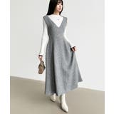 ジャンパースカート Vネックワンピース ワンピース | COCOMOMO | 詳細画像10