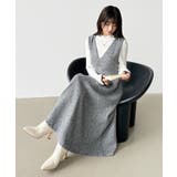 ジャンパースカート Vネックワンピース ワンピース | COCOMOMO | 詳細画像12