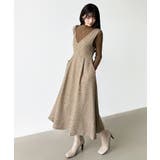 ジャンパースカート Vネックワンピース ワンピース | COCOMOMO | 詳細画像15