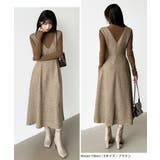 ジャンパースカート Vネックワンピース ワンピース | COCOMOMO | 詳細画像18