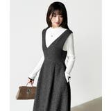 ジャンパースカート Vネックワンピース ワンピース | COCOMOMO | 詳細画像26