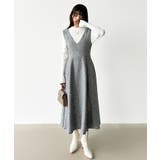 ジャンパースカート Vネックワンピース ワンピース | COCOMOMO | 詳細画像2