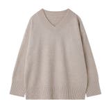 Vネックニット Vネックセーター ゆったりニット | COCOMOMO | 詳細画像19