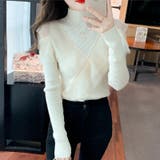 フリルレースハイネックニット 肩開きニット ニットセーター | COCOMOMO | 詳細画像10 