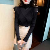 フリルレースハイネックニット 肩開きニット ニットセーター | COCOMOMO | 詳細画像16 