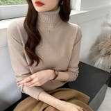 タートルネック ニット きれいめニットトップス | COCOMOMO | 詳細画像12