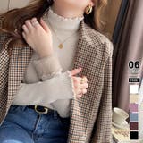 ベージュ | 裏起毛ハイネックニット ヤク風もちもちニット セーター | COCOMOMO