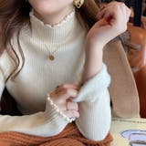 裏起毛ハイネックニット ヤク風もちもちニット セーター | COCOMOMO | 詳細画像5 