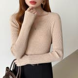 もっちりやわらかヤク風ニット キーネックニット リブニット | COCOMOMO | 詳細画像11