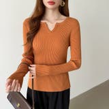 もっちりやわらかヤク風ニット キーネックニット リブニット | COCOMOMO | 詳細画像19