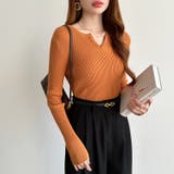 もっちりやわらかヤク風ニット キーネックニット リブニット | COCOMOMO | 詳細画像21