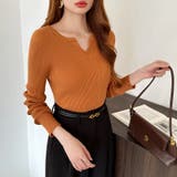 もっちりやわらかヤク風ニット キーネックニット リブニット | COCOMOMO | 詳細画像26